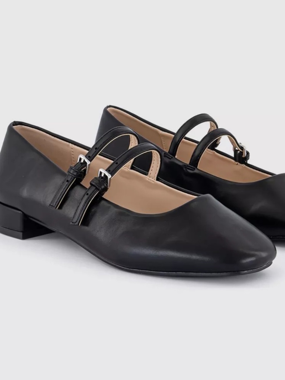OFFICE Frances Two Strap Mary Jane Shoes Black EU 39 / US 8
